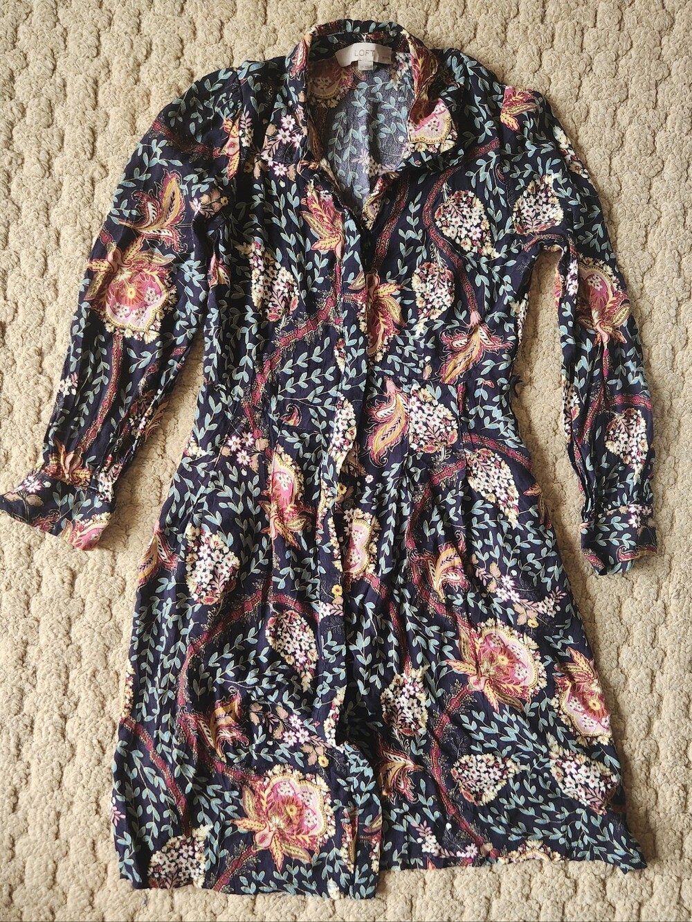 Boho Floral Button-Up Shirt - Loft